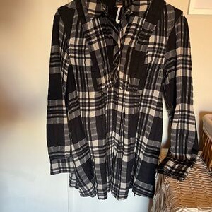 Plaid Button-Up Shirt Free People